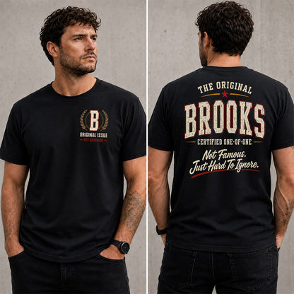 BROOKS W65-F6-168 – Personalized Original Issue Apparel “The Original NAME Certified One-of-One"