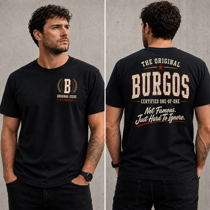 BURGOS W65-F6-168 – Personalized Original Issue Apparel “The Original NAME Certified One-of-One"