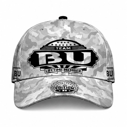 BU TC01 HH79 Team Your Name Hat, Personalized Camo Baseball Cap, Custom Family Gift, Gift for Him Her