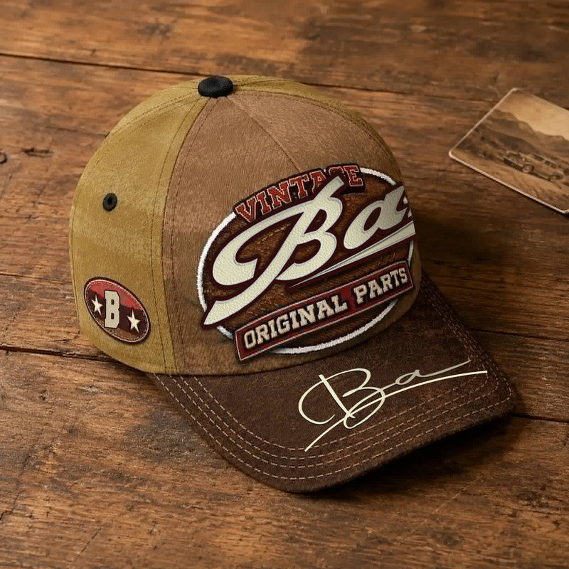 BA TC02 HH79  Personalized Name Baseball Cap, Vintage Retro Hat, Custom Gift for Him & Her