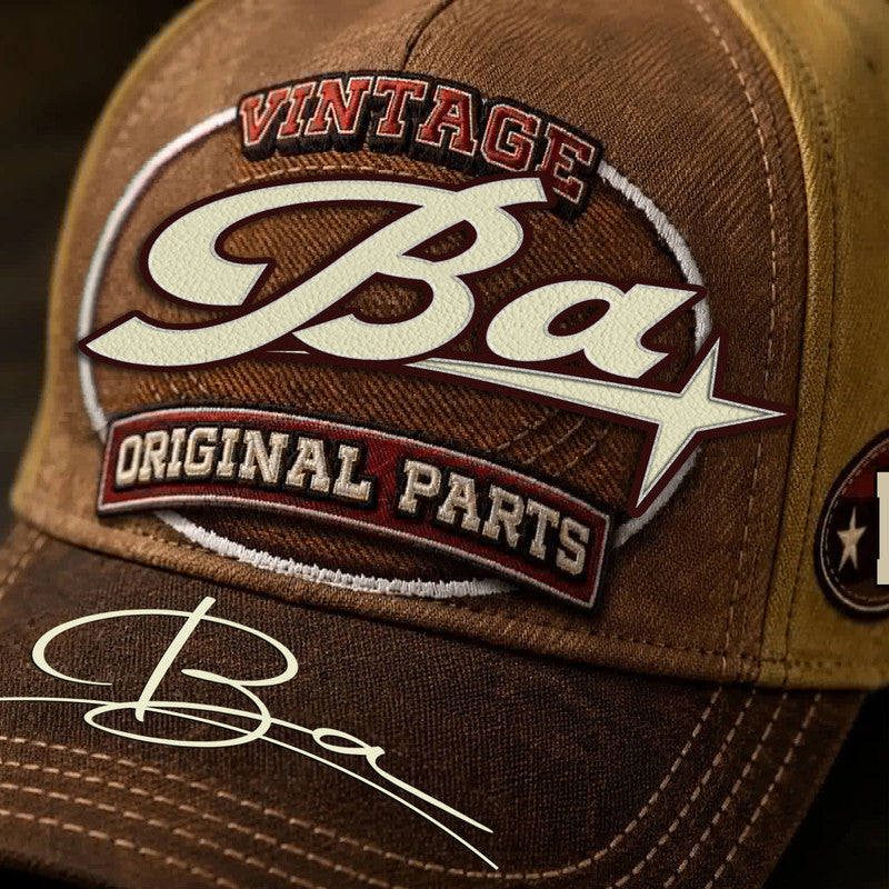 BA TC02 HH79  Personalized Name Baseball Cap, Vintage Retro Hat, Custom Gift for Him & Her
