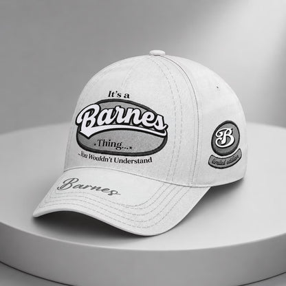 BARNES  TC05 HH79  Personalized Distressed Baseball Cap, Custom Retro Trucker Hat, Statement Dad Cap, White version