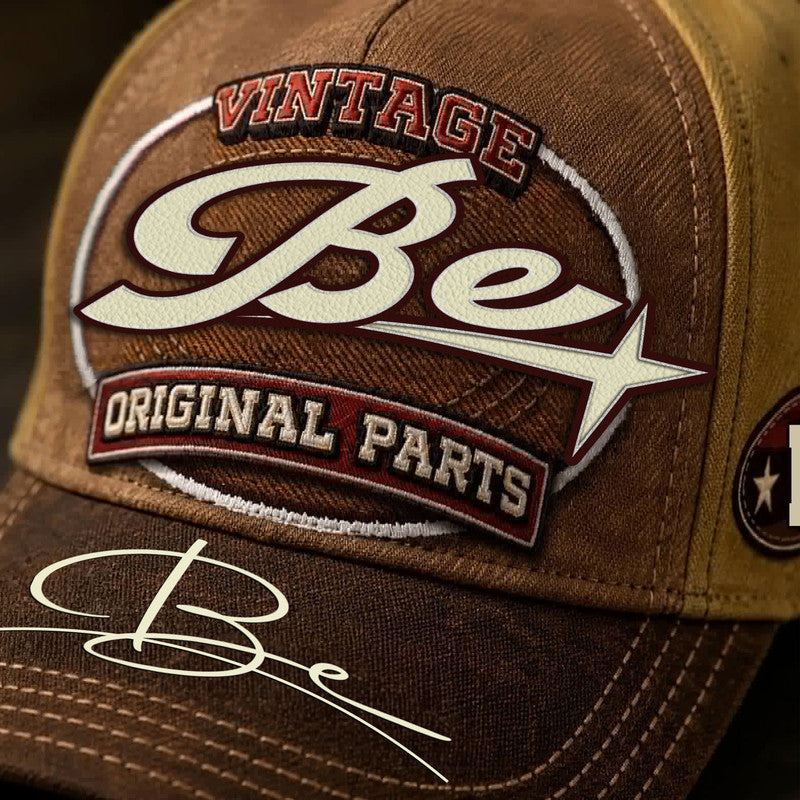 BE TC02 HH79  Personalized Name Baseball Cap, Vintage Retro Hat, Custom Gift for Him & Her