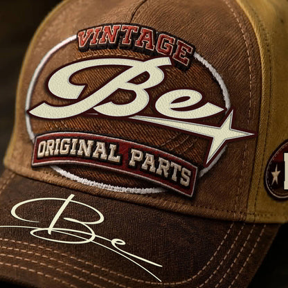 BE TC02 HH79  Personalized Name Baseball Cap, Vintage Retro Hat, Custom Gift for Him & Her