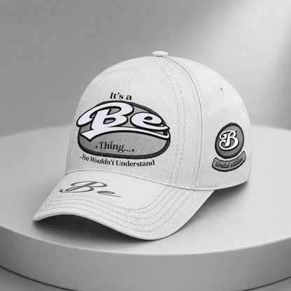 BE  TC05 HH79  Personalized Distressed Baseball Cap, Custom Retro Trucker Hat, Statement Dad Cap, White version