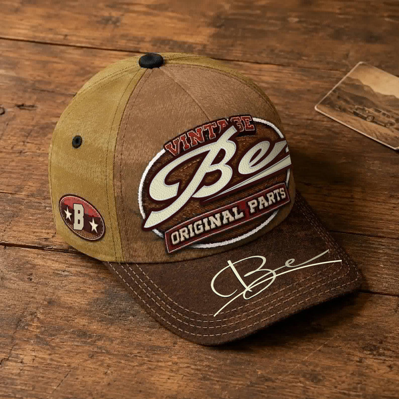 BE TC02 HH79  Personalized Name Baseball Cap, Vintage Retro Hat, Custom Gift for Him & Her