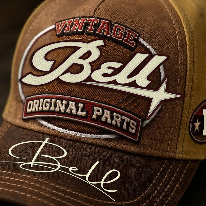 BELL TC02 HH79  Personalized Name Baseball Cap, Vintage Retro Hat, Custom Gift for Him & Her