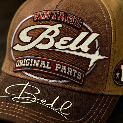 BELL TC02 HH79  Personalized Name Baseball Cap, Vintage Retro Hat, Custom Gift for Him & Her