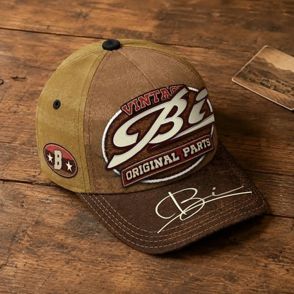 BI TC02 HH79  Personalized Name Baseball Cap, Vintage Retro Hat, Custom Gift for Him & Her
