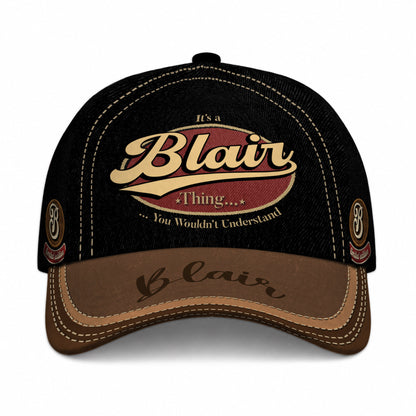 BLAIR  TC06 HH79 Personalized Distressed Baseball Cap, Custom Retro Trucker Hat, Statement Dad Cap