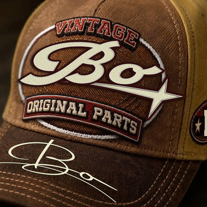 BO TC02 HH79  Personalized Name Baseball Cap, Vintage Retro Hat, Custom Gift for Him & Her