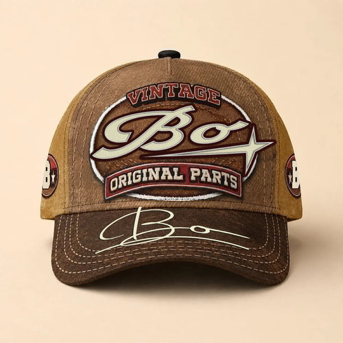BO TC02 HH79  Personalized Name Baseball Cap, Vintage Retro Hat, Custom Gift for Him & Her