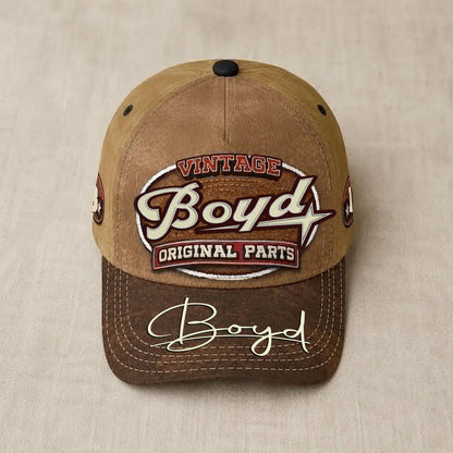 BOYD TC02 HH79  Personalized Name Baseball Cap, Vintage Retro Hat, Custom Gift for Him & Her