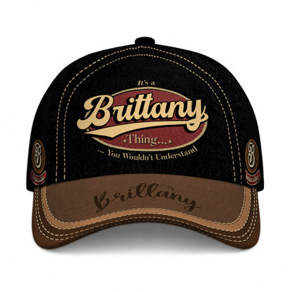 BRITTANY  TC06 HH79 Personalized Distressed Baseball Cap, Custom Retro Trucker Hat, Statement Dad Cap
