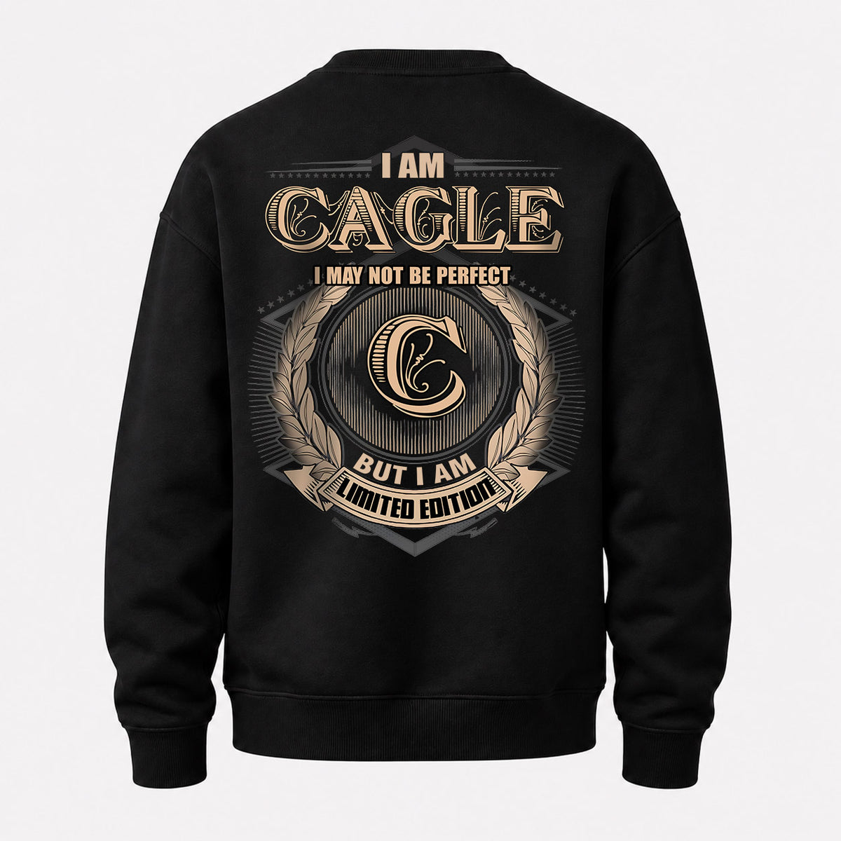CAGLE 2K-101–Personalized Name Quote Apparel “I Am NAME May Not Be Perfect But I Am Limited Edition”