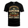 CAMERON TT898-K6-229 – Personalized Funny Camping Quote Apparel “The Adventure Begins When The WiFi Ends”