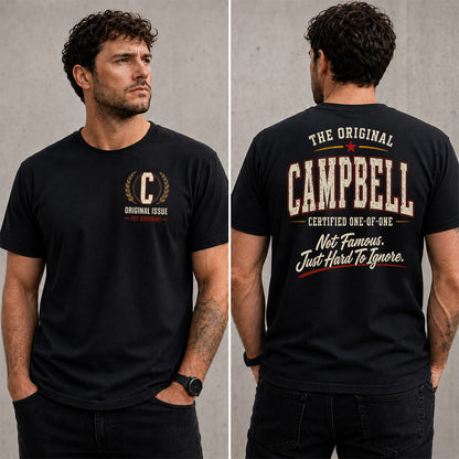 CAMPBELL W65-F6-168 – Personalized Original Issue Apparel “The Original NAME Certified One-of-One"