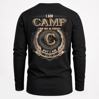 CAMP 2K-101–Personalized Name Quote Apparel “I Am NAME May Not Be Perfect But I Am Limited Edition”