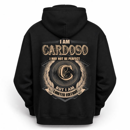 CARDOSO 2K-101–Personalized Name Quote Apparel “I Am NAME May Not Be Perfect But I Am Limited Edition”