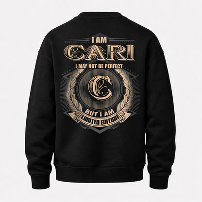 CARI 2K-101–Personalized Name Quote Apparel “I Am NAME May Not Be Perfect But I Am Limited Edition”