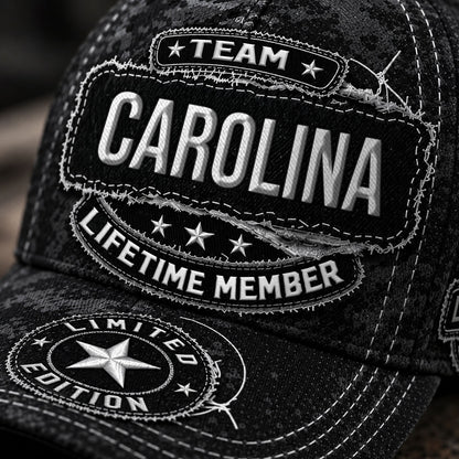 CAROLINA TC03 HH79  Personalized Black Camo Baseball Cap, Custom Name Family Hat