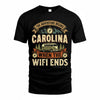 CAROLINA TT898-K6-229 – Personalized Funny Camping Quote Apparel “The Adventure Begins When The WiFi Ends”