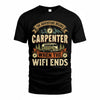 CARPENTER TT898-K6-229 – Personalized Funny Camping Quote Apparel “The Adventure Begins When The WiFi Ends”