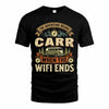 CARR TT898-K6-229 – Personalized Funny Camping Quote Apparel “The Adventure Begins When The WiFi Ends”