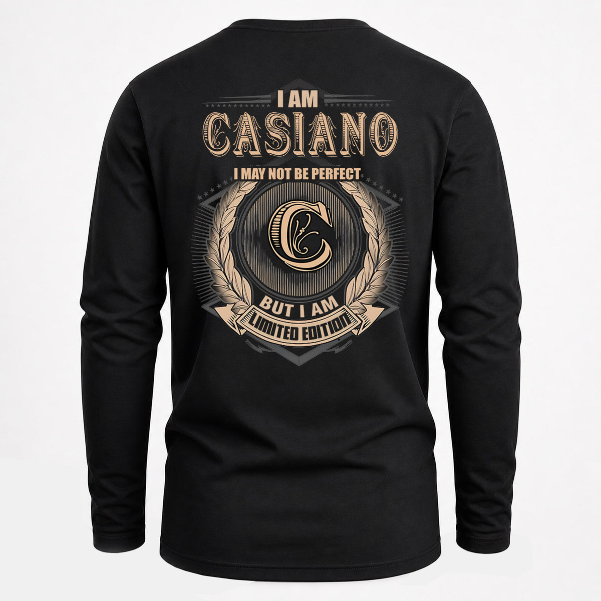 CASIANO 2K-101–Personalized Name Quote Apparel “I Am NAME May Not Be Perfect But I Am Limited Edition”