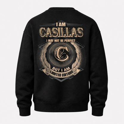 CASILLAS 2K-101–Personalized Name Quote Apparel “I Am NAME May Not Be Perfect But I Am Limited Edition”