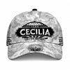 CECILIA TC01 HH79 Team Your Name Hat, Personalized Camo Baseball Cap, Custom Family Gift, Gift for Him Her