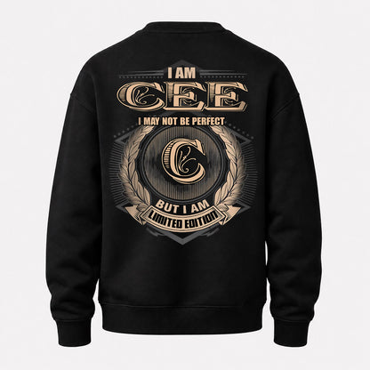 CEE 2K-101–Personalized Name Quote Apparel “I Am NAME May Not Be Perfect But I Am Limited Edition”