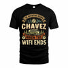 CHAVEZ TT898-K6-229 – Personalized Funny Camping Quote Apparel “The Adventure Begins When The WiFi Ends”