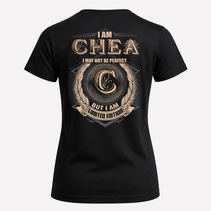 CHEA 2K-101–Personalized Name Quote Apparel “I Am NAME May Not Be Perfect But I Am Limited Edition”