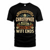 CHRISTOPHER TT898-K6-229 – Personalized Funny Camping Quote Apparel “The Adventure Begins When The WiFi Ends”