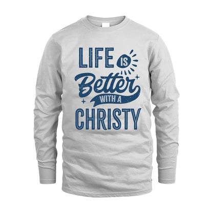 CHRISTY HH88-K2–Personalized Name Quote T-Shirt Life Is Better With Unisex Gift