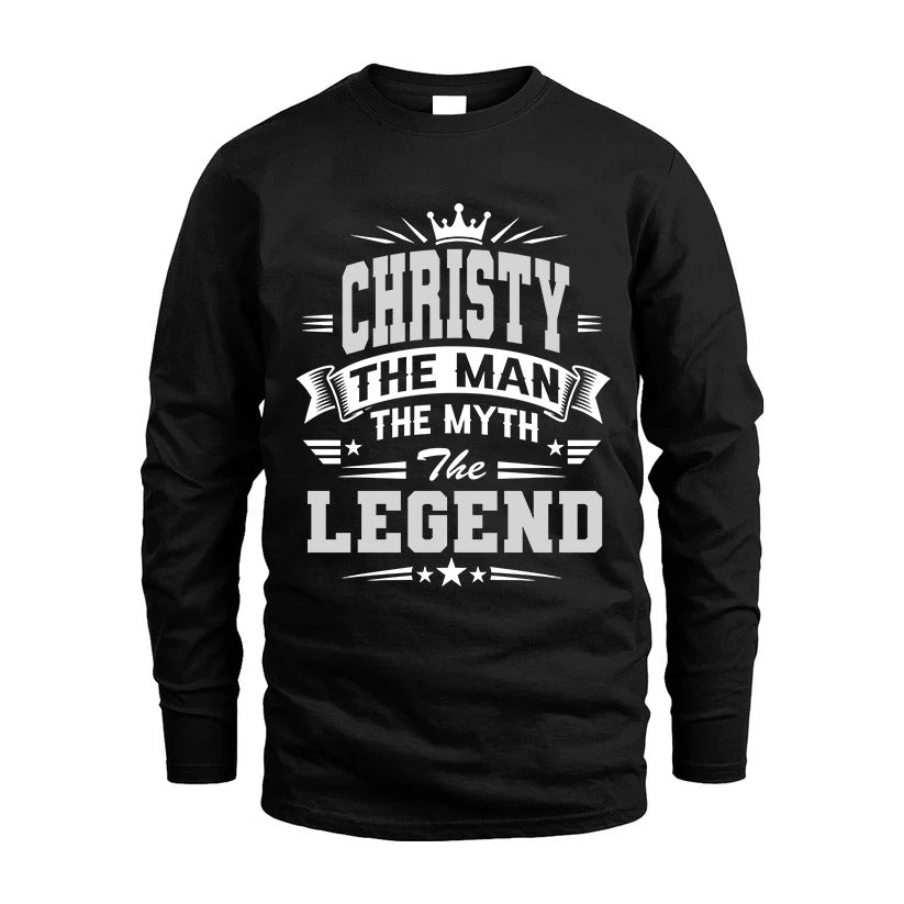 CHRISTY HH F004 The Man The Myth The Legend Personalized Shirt – Gift for Men