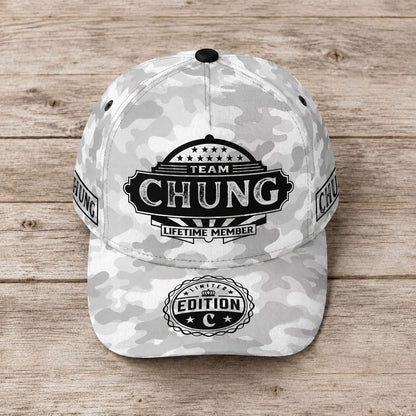 CHUNG TC01 HH79 Team Your Name Hat, Personalized Camo Baseball Cap, Custom Family Gift, Gift for Him Her