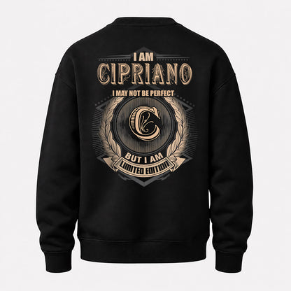 CIPRIANO 2K-101–Personalized Name Quote Apparel “I Am NAME May Not Be Perfect But I Am Limited Edition”