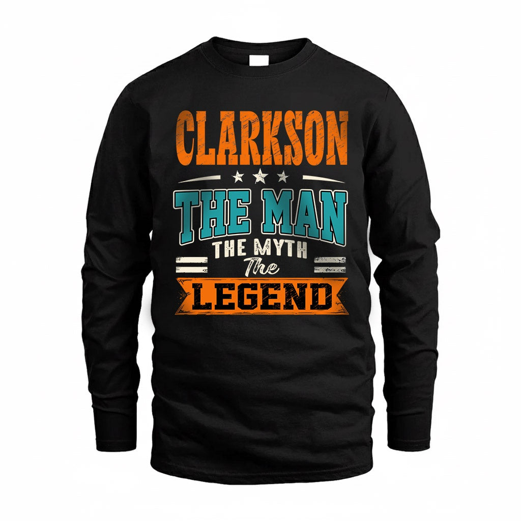 CLARKSON HH F007 The Man The Myth The Legend Personalized Shirt – Gift for Men