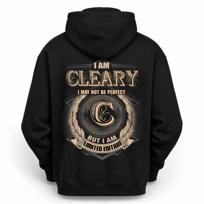 CLEARY 2K-101–Personalized Name Quote Apparel “I Am NAME May Not Be Perfect But I Am Limited Edition”