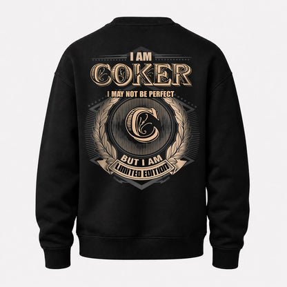 COKER 2K-101–Personalized Name Quote Apparel “I Am NAME May Not Be Perfect But I Am Limited Edition”