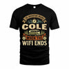 COLE TT898-K6-229 – Personalized Funny Camping Quote Apparel “The Adventure Begins When The WiFi Ends”