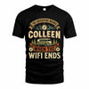COLLEEN TT898-K6-229 – Personalized Funny Camping Quote Apparel “The Adventure Begins When The WiFi Ends”