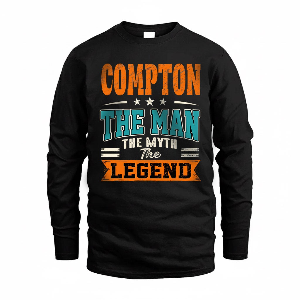 COMPTON HH F007 The Man The Myth The Legend Personalized Shirt – Gift for Men
