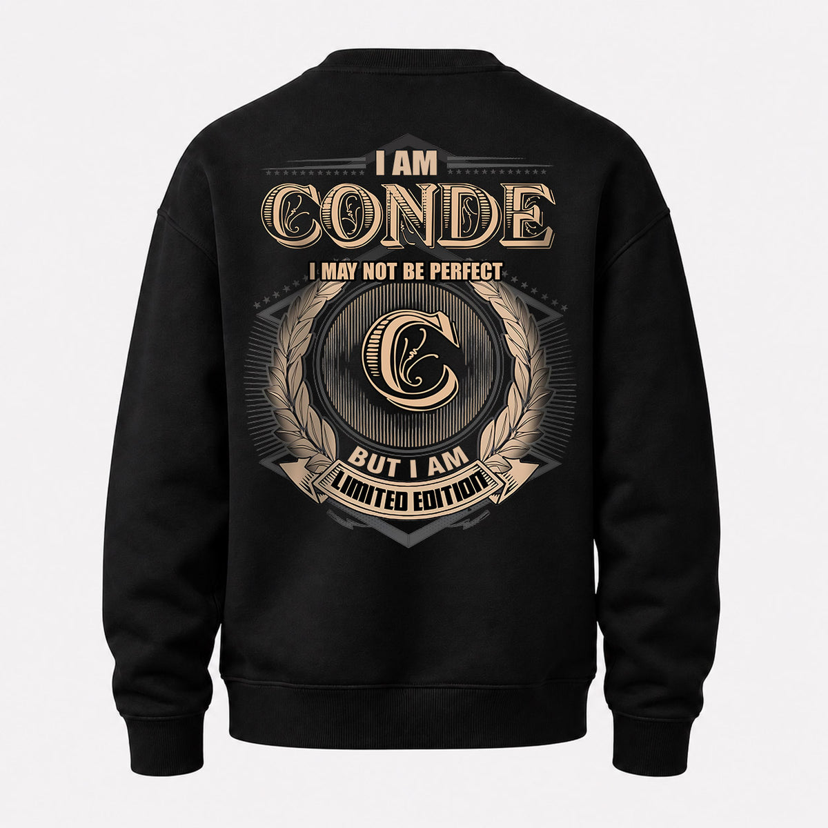 CONDE 2K-101–Personalized Name Quote Apparel “I Am NAME May Not Be Perfect But I Am Limited Edition”