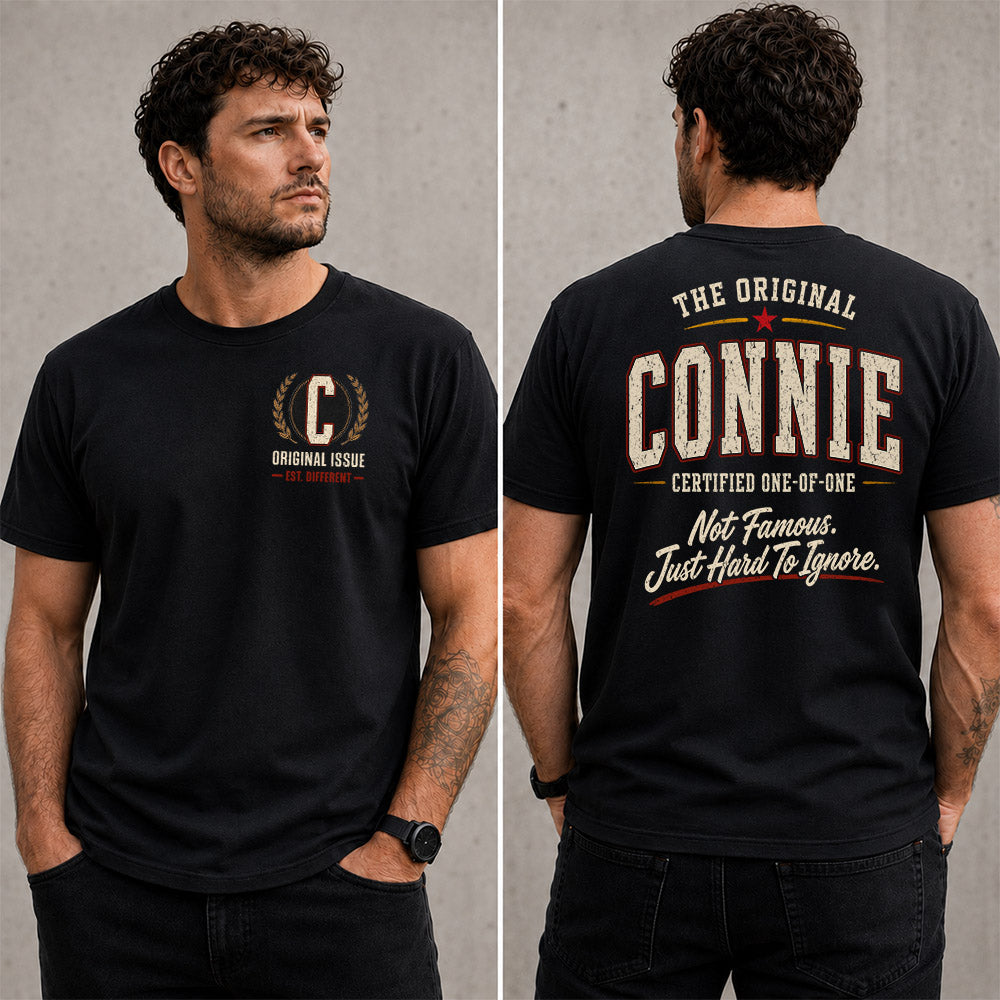 CONNIE W65-F6-168 – Personalized Original Issue Apparel “The Original NAME Certified One-of-One"