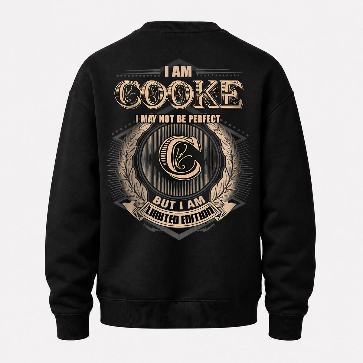 COOKE 2K-101–Personalized Name Quote Apparel “I Am NAME May Not Be Perfect But I Am Limited Edition”