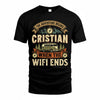 CRISTIAN TT898-K6-229 – Personalized Funny Camping Quote Apparel “The Adventure Begins When The WiFi Ends”
