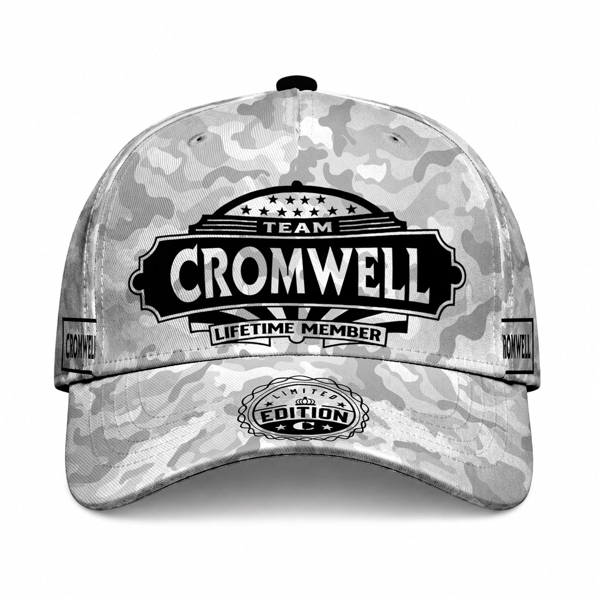 CROMWELL TC01 HH79 Team Your Name Hat, Personalized Camo Baseball Cap, Custom Family Gift, Gift for Him Her